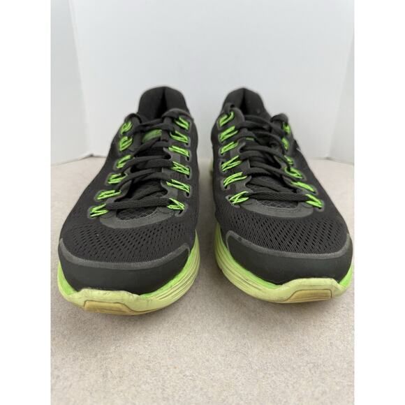 Women’s Nike Lunarglide Running Athletic Sneaker Shoes Black Neon Green Size 7.5 - Picture 4 of 12